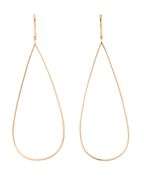 1.75ctw Top Light Brown Diamond Large Open Tear Drop Earrings in 18K