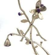 Micheal Aram Fantasy amethyst bloom Candle holder candelabra snuffer