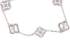 925 Sterling silver cubic zirconia 5 clover bracelet
