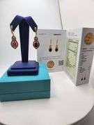 Magnificent pair of Ruby and diamond earring in Silver – EGL Certified