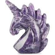 Hand Carved Lepidolite Crystal Unicorn Gemstone