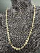 10k Yellow Gold Extremely Unique Diamond Cut Heart Chain 20 Inch