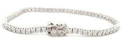 925 Sterling silver round brilliant cut cubic zirconia tennis bracelet