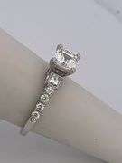 certified brand new 14k white gold diamond engagment ring