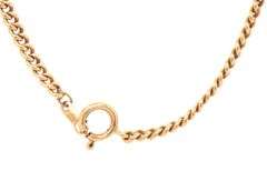 Strong 14K YG Standard Link Pendant Necklace
