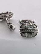 CERTIFIED BRAND NEW  18k white gold Di Modolo cufflinks with diamonds.