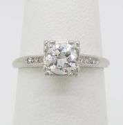 Vintage Diamond Ring Crafted in Platinum with Earth Mined Diamonds