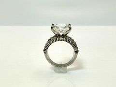 14 Kt White Gold Plated 7 Ct Princess Cut Simulated Diamond Ring