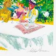 "Wine Alfresco" by LeRoy Neiman (1921-2012)