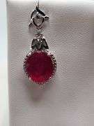 Magnificent pair of Ruby and diamond earring in Silver – EGL Certified