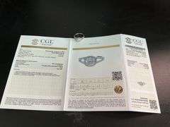 CERTIFIED 14K WHITE GOLD DIAMOND RING