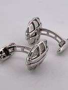 CERTIFIED BRAND NEW  18k white gold Di Modolo cufflinks with diamonds.