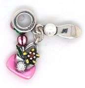 Set of 925 sterling silver 2 Mini charms and purse charm