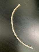 CERTIFIED 12.00 CARATS NATURAL DIAMONDS TENNIS BRACELET , 14K GOLD