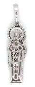 925 Sterling silver green cubic zirconia religious pendant