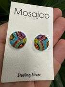 Original Handmade Mosaico Dream Catcher Earrings & Pendant 925 Sterling Silver Mexico Artistic Jewel