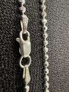 .925 Italian Sterling Silver 2.3mm Diamond Cut Bead Chain Bracelet/Anklet in 9 Inches