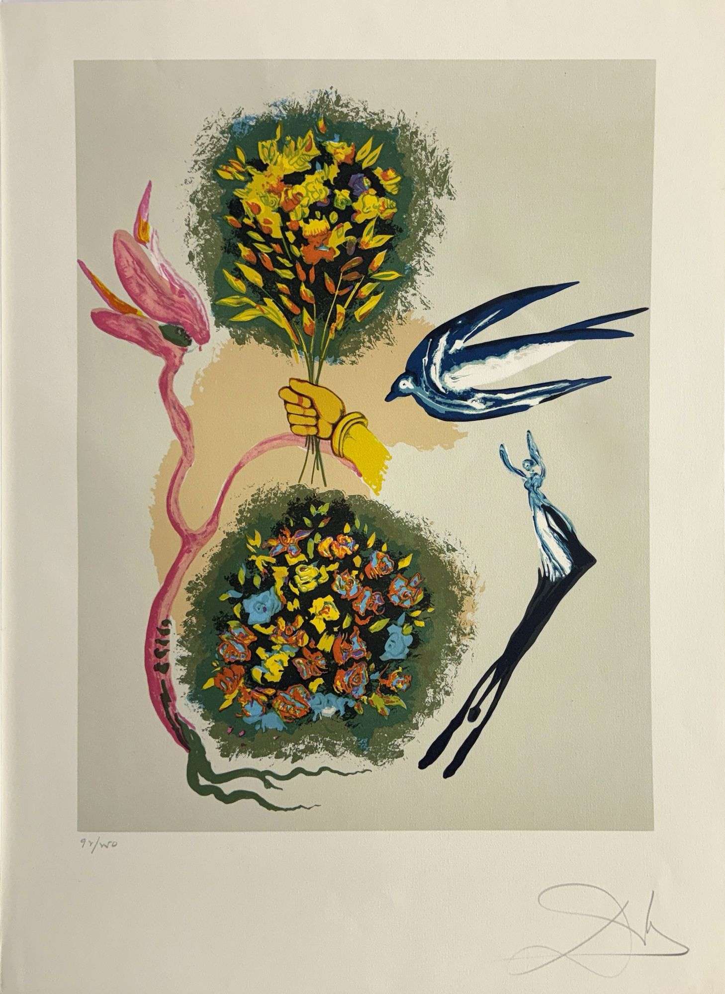 Highly Collectible Salvador Dali Pencil Signed Lithograph From
