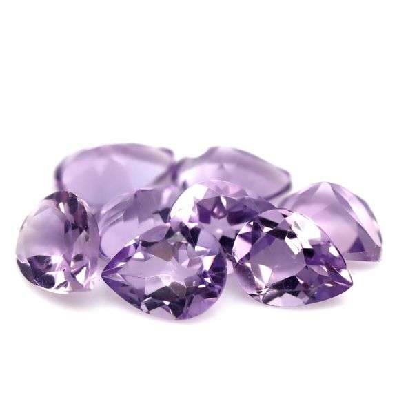 Stunning 11.28ct matched pear cut real Brazilian Amethyst set