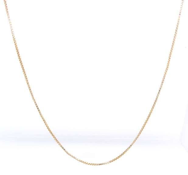 18kt Yellow gold box chain necklace