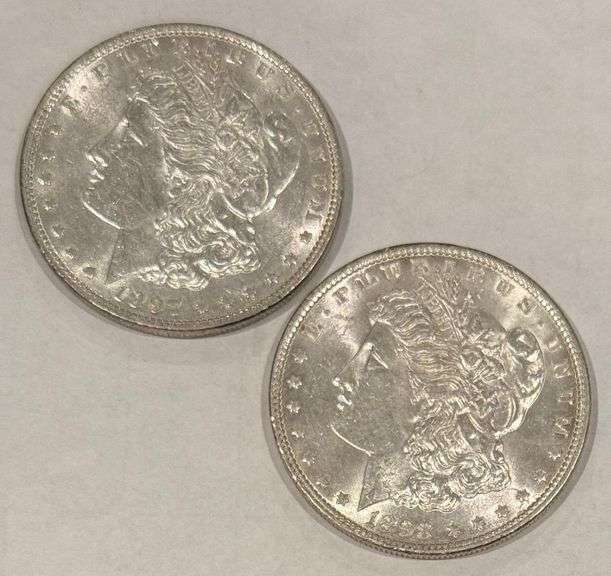 1897 & 1898 Frosty White BU Morga
