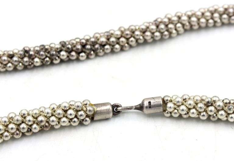 Set of Vintage 925 sterling silver necklace and matching bracelet