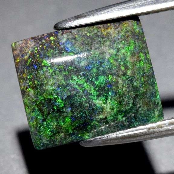 Colorful 2.23ct 12x10mm Andamooka Opal