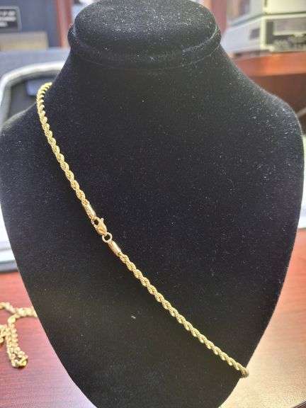 DELICATE 18K YELLOW GOLD ROPE CHAIN