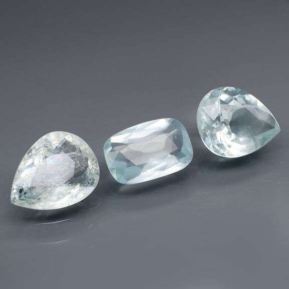 Frosty! 5.15ct set of real Brazilian Aquamarines!
