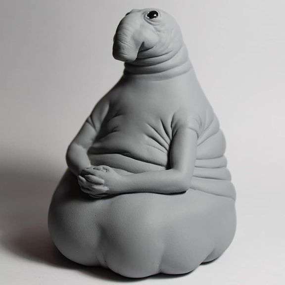 Handmade Homunculus Loxodontus Gypsum Moneybox