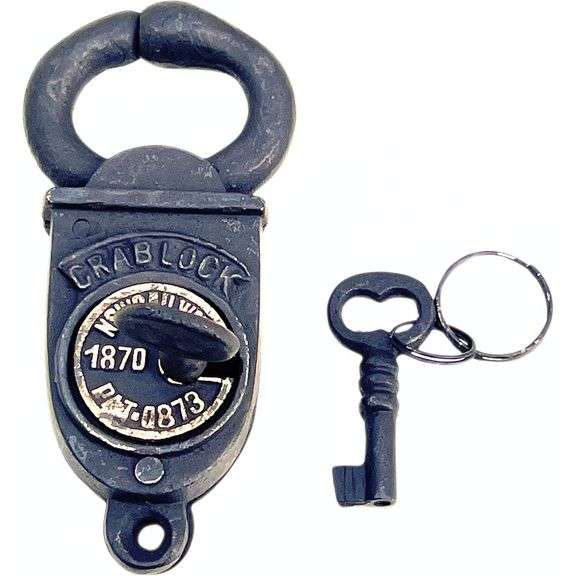Iron Crab Padlock with Skeleton Keys