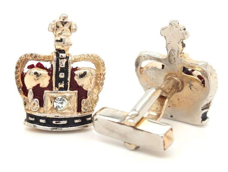 Vintage Swank crown cuff links
