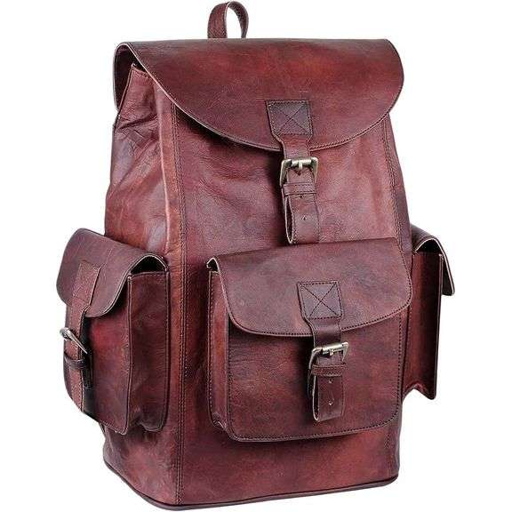Genuine Leather Backpack Rucksack