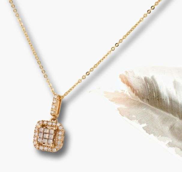 Divine Chocolate and White Diamond Pendant on Chain
