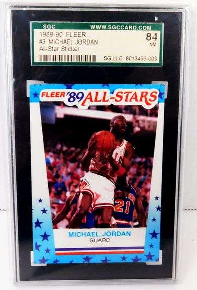 Michael Jordan All-Star Basketball Card, 8.4 NM