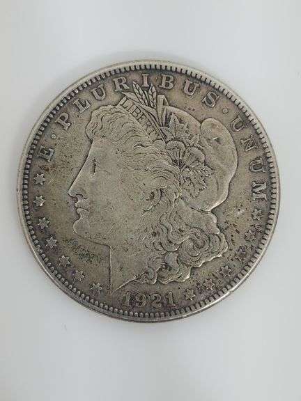 1921-S Morgan Silver Dollar, Circulated - Last Year Issue