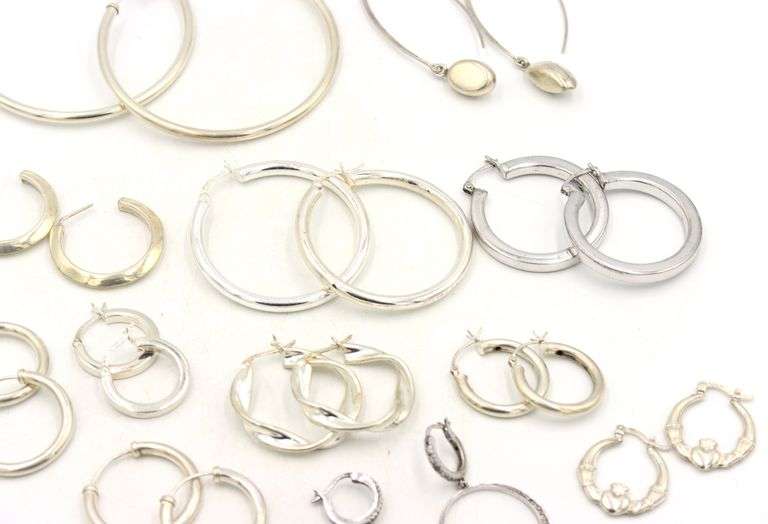Group lot of Vintage 925 sterling silver earrings