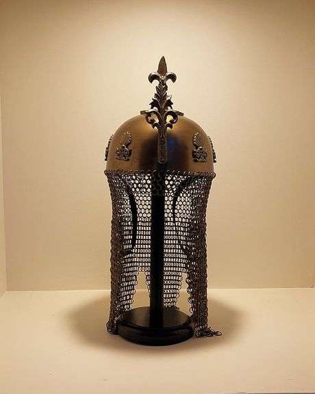 Medieval Ottoman Chainmail Helmet with Stand