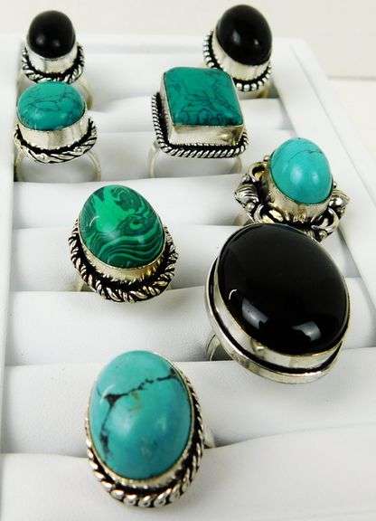 8 Big Chunky Fashion Rings