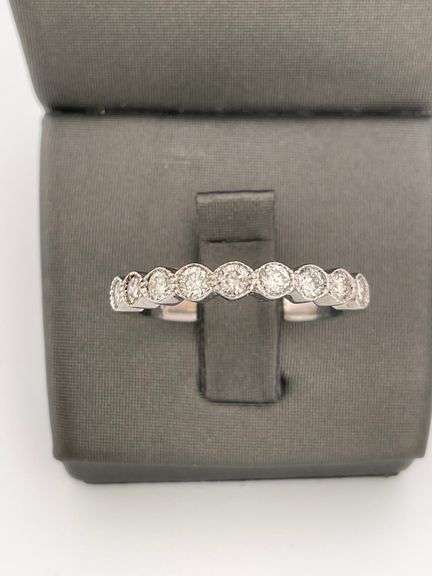 CERTIFIED BRAND NEW 14K WHITE GOLD DIAMOND BAND