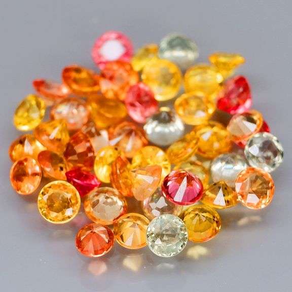 Vivid and glittering 5.35ct Songean Sapphire set