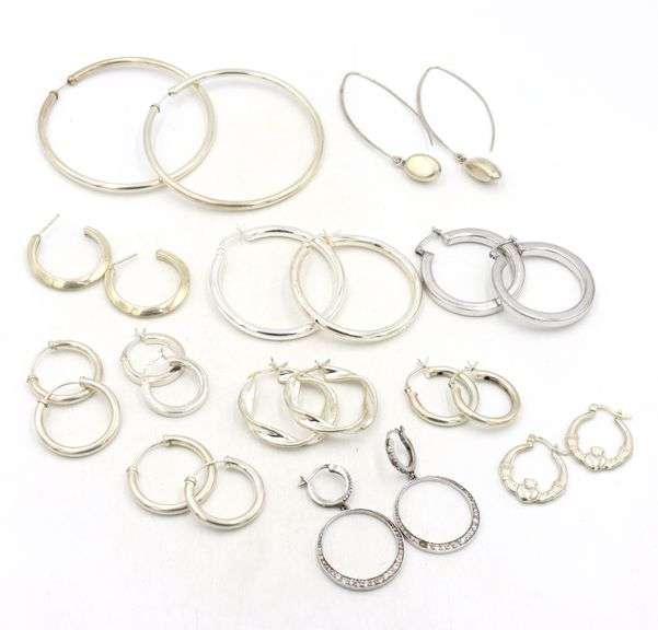 Group lot of Vintage 925 sterling silver earrings