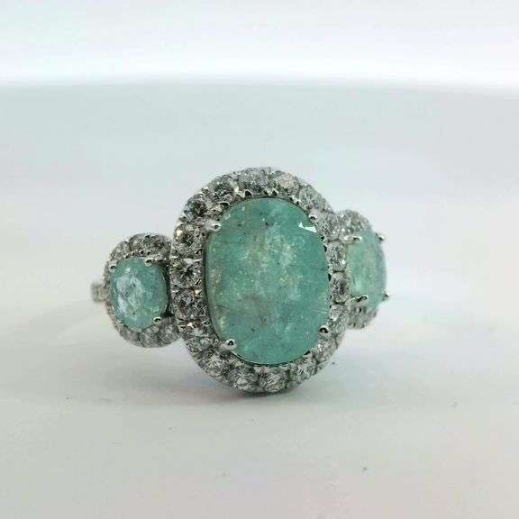 Paraiba Tourmaline Diamond Ring