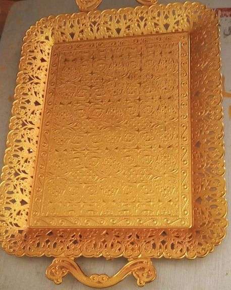 Golden Ottoman Heritage Serving Tray