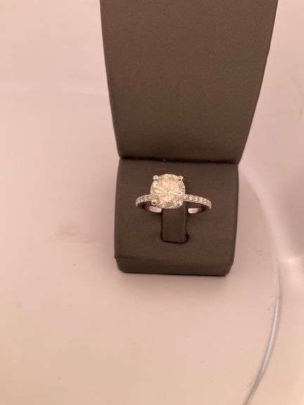CERTIFIED BRAND NEW 14K WHITE GOLD DIAMOND ENGAGEMENT RING 2.40 CARATS
