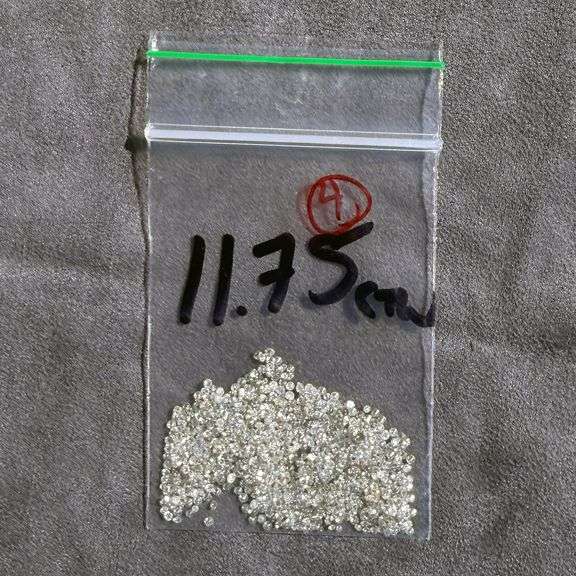 Substantial 11.75 ct parcel of diamonds