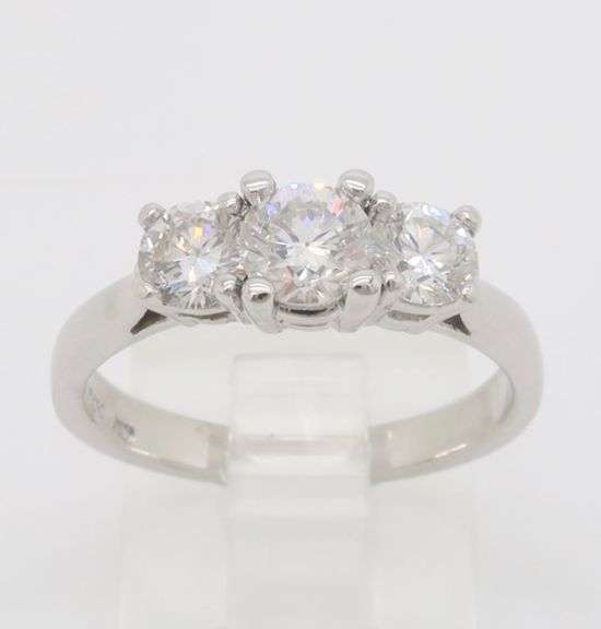 Classic Three Stone Diamond Engagement Ring