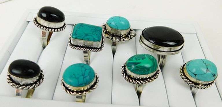 8 Big Chunky Fashion Rings