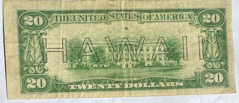 $20 Hawaii Emergency Issue 1934 A Silver Certificate.