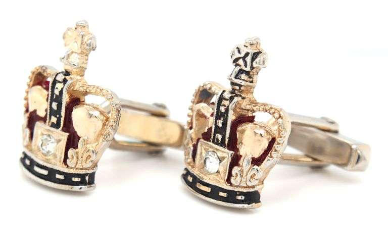 Vintage Swank crown cuff links
